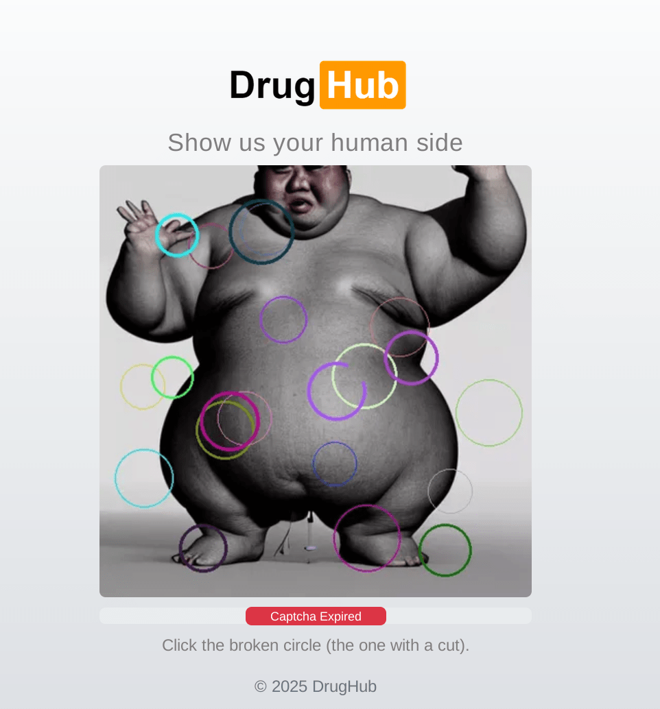 DrugHub Market Proof-of-Work Anti-DDoS Challenge and Link Validation