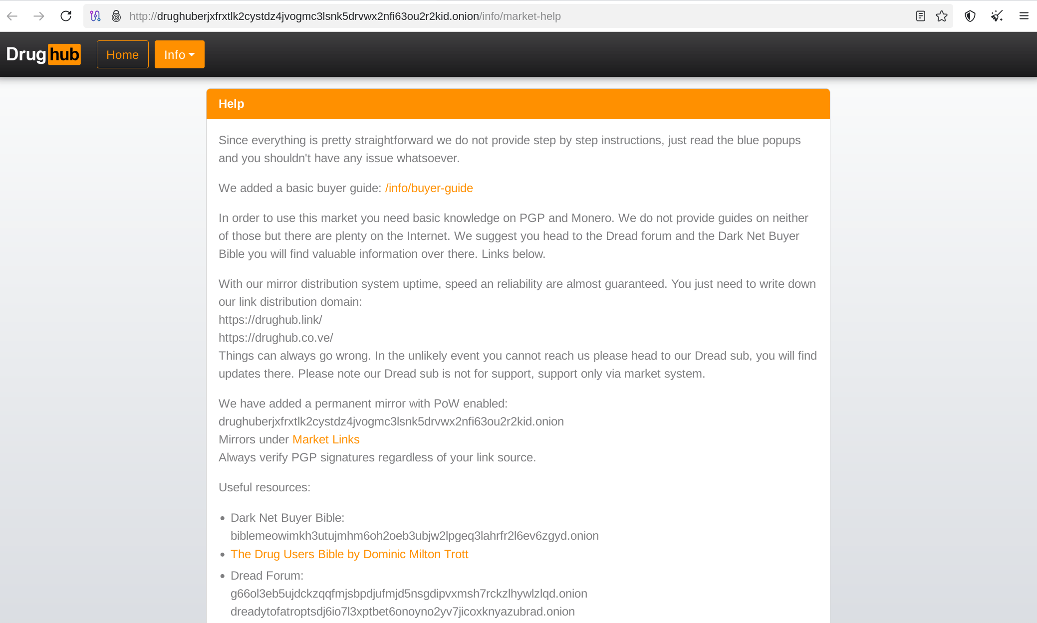 DrugHub Market Automated Help Center, Ticket Desk and Support Knowledge Base